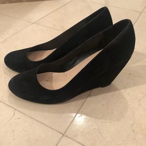 Cole Haan black suede wedges size 8
